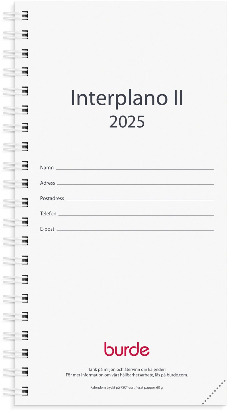 Kalender 2025 Interplano II refill